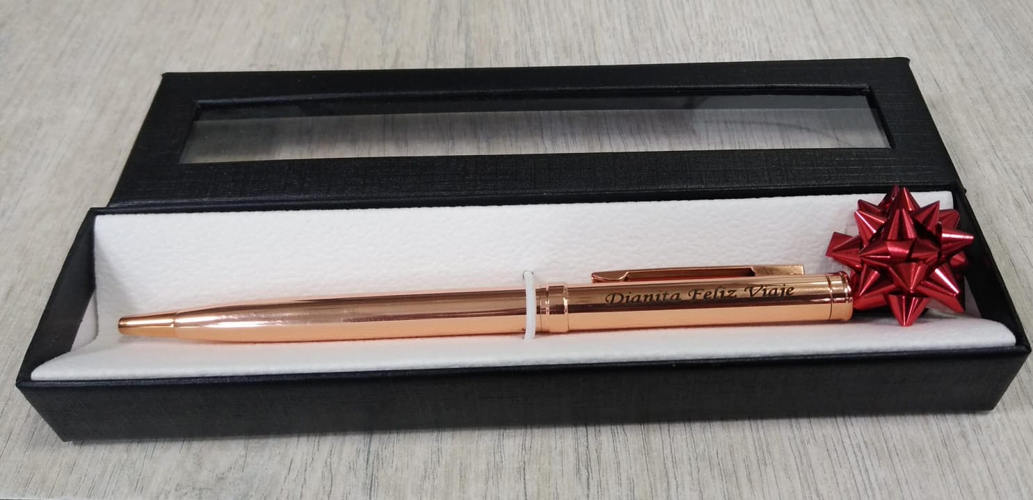 Bolígrafo Oro Rosa Personalizado para Regalo en Medellín